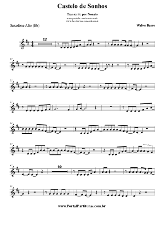 Walter Basso - Castelo de Sonhos - Sheet Music For Alto Saxophone