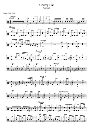 Score for Drums