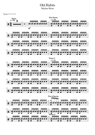 Score for Drums