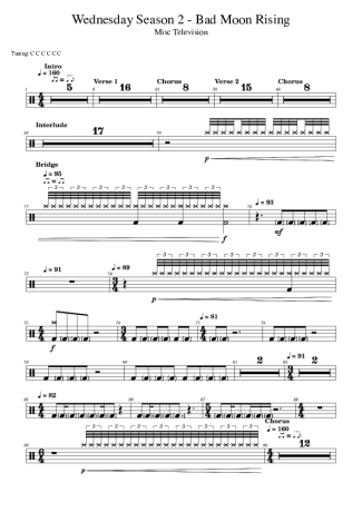 Score for Drums