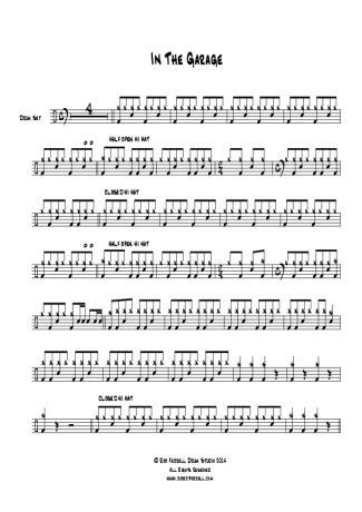 Weezer In The Garage score for Drums