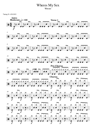 Score for Drums