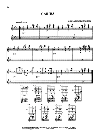 Wes Montgomery Cariba score for Guitar