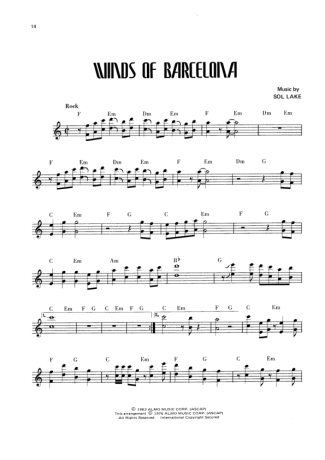 Wes Montgomery Winds Of Barcelona score for Guitar