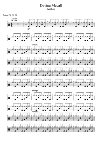 Score for Drums