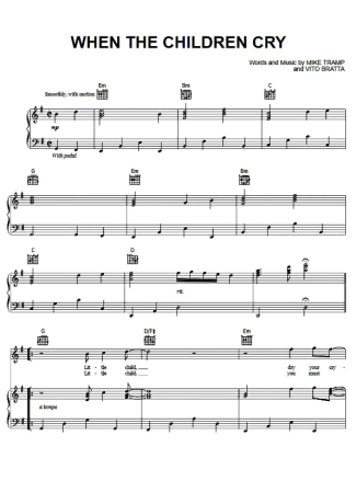 White Lion  score for Piano