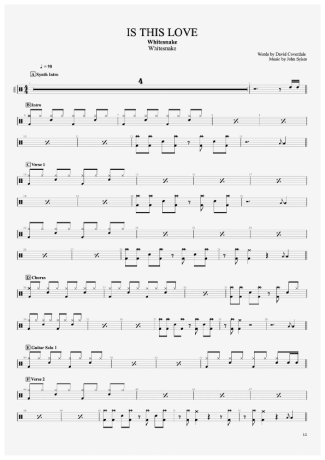 Whitesnake  score for Drums