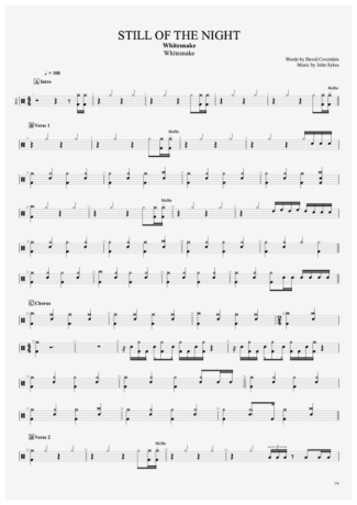 Whitesnake  score for Drums