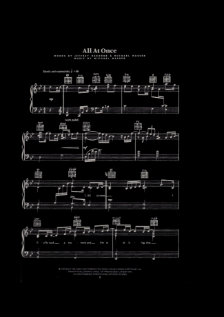 Whitney Houston  score for Piano