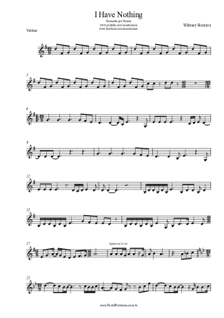 Whitney Houston  score for Violin