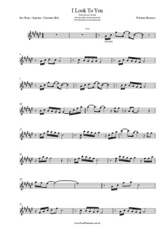 Whitney Houston  score for Clarinet (Bb)