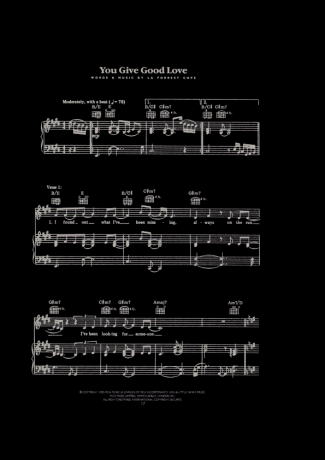 Whitney Houston  score for Piano