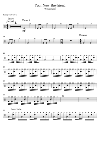 Score for Drums