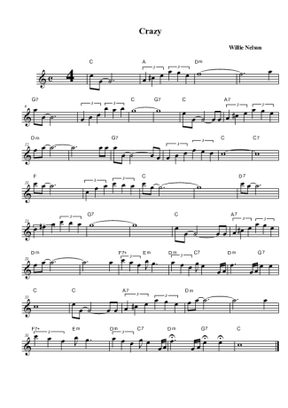 Willie Nelson  score for Tenor Saxophone Soprano (Bb)