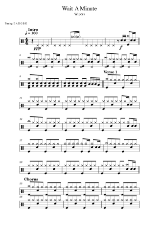 Score for Drums