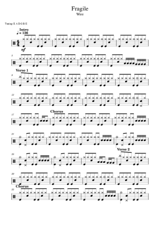 Score for Drums