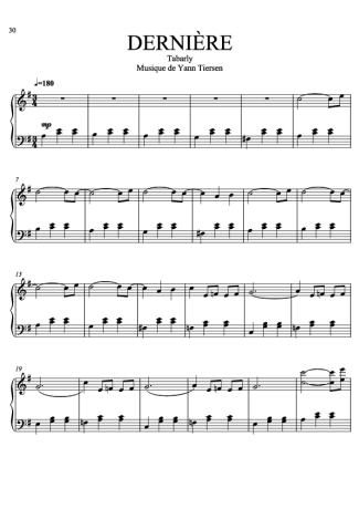 Score for Piano