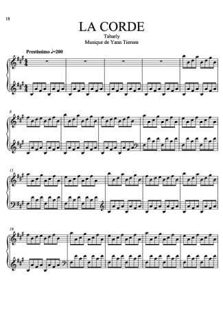 Score for Piano