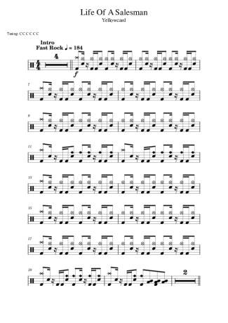 Score for Drums