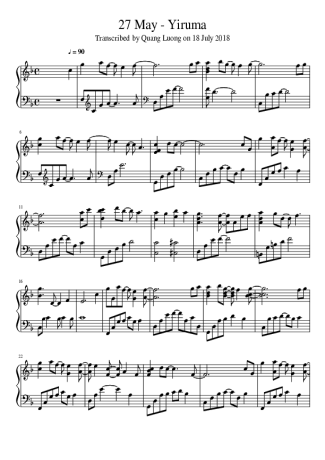 Yiruma 27 May score for Piano