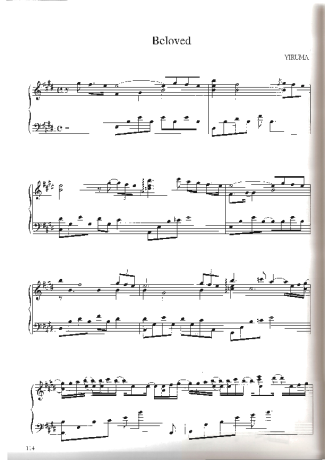 Yiruma Beloved score for Piano
