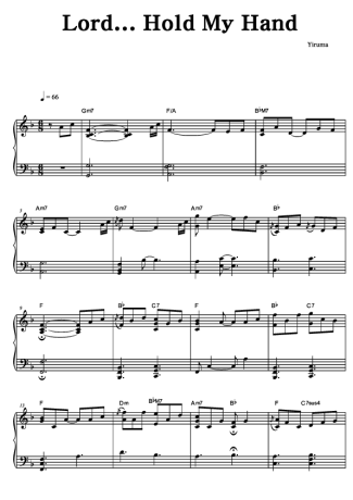 Yiruma Lord Hold My Hand score for Piano