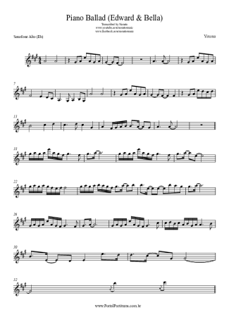 Yiruma  score for Alto Saxophone