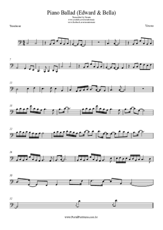 Yiruma  score for Trombone