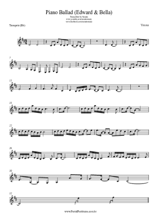Yiruma  score for Trumpet