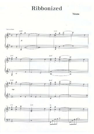 Yiruma Ribbonized score for Piano
