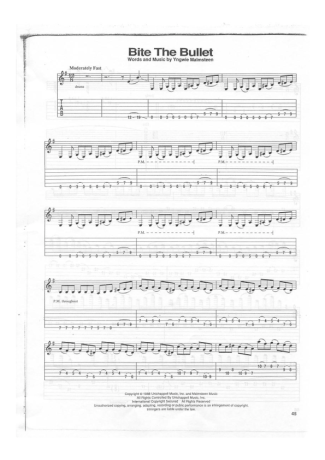 Yngwie Malmsteen  score for Guitar