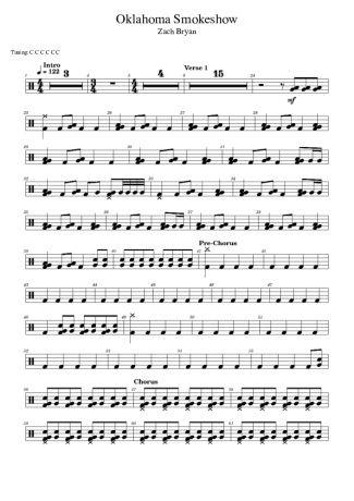 Score for Drums
