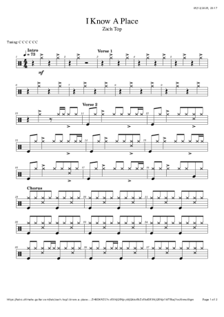 Score for Drums