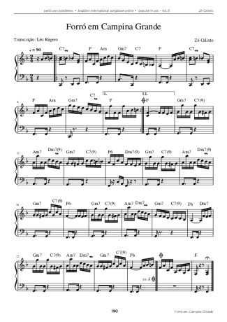 Zé Calixto Forró Em Campina Grande score for Accordion