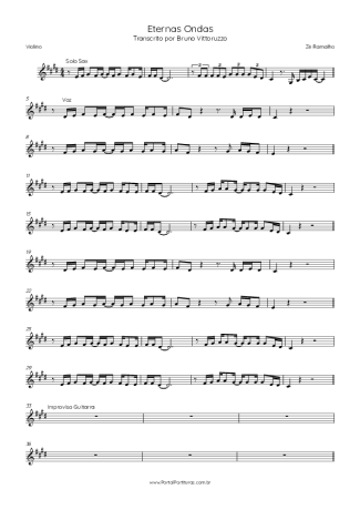 Zé Ramalho Eternas Ondas score for Violin