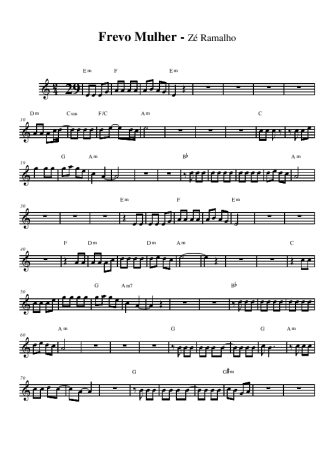 Zé Ramalho  score for Alto Saxophone