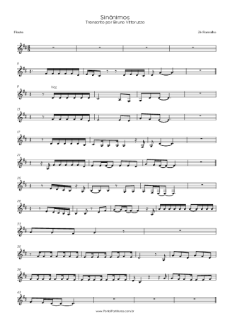 Zé Ramalho  score for Flute