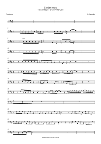 Zé Ramalho Sinônimos score for Trombone