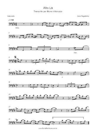 Zeca Pagodinho  score for Cello