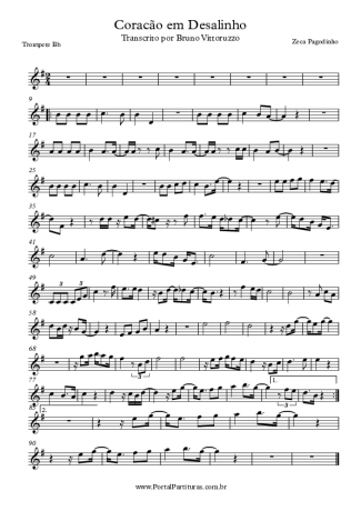 Zeca Pagodinho  score for Trumpet