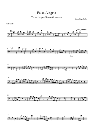 Zeca Pagodinho  score for Cello