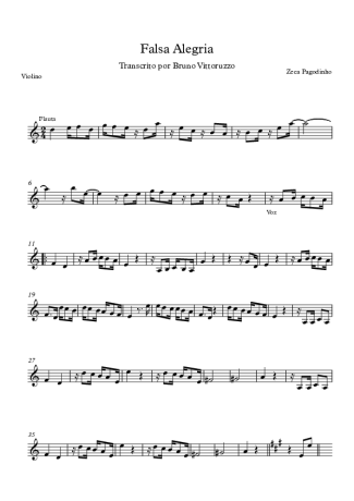 Zeca Pagodinho  score for Violin