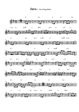 Zeca Pagodinho  score for Clarinet (Bb)