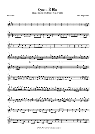 Zeca Pagodinho  score for Clarinet (C)