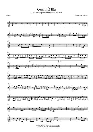 Zeca Pagodinho  score for Violin