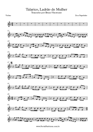 Zeca Pagodinho  score for Violin