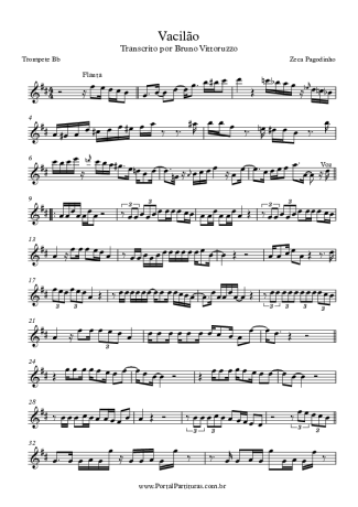 Zeca Pagodinho  score for Trumpet