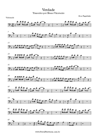 Zeca Pagodinho Verdade score for Cello