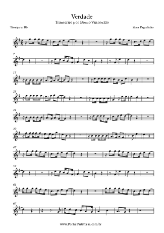 Zeca Pagodinho Verdade score for Trumpet