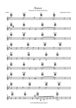 Zequinha de Abreu Branca score for Acoustic Guitar